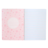Schulheft A5,32,liniert, Design 2, HK pastell-pink VE6