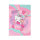 Schulheft A5,32,liniert, Design 2, HK pastell-pink VE6
