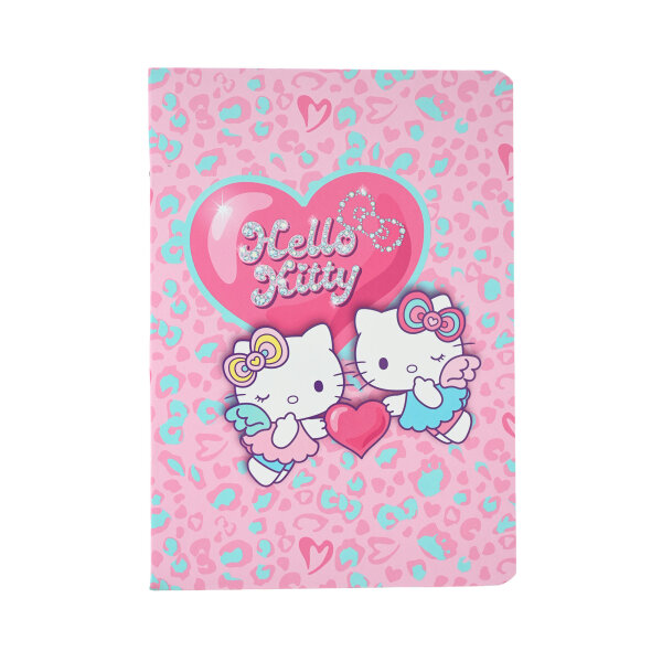Schulheft A5,32,kariert, Design 1, HK pastell-pink VE6