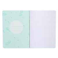 Schulheft A5,32,kariert, Design 1, HK pastell-pink VE6
