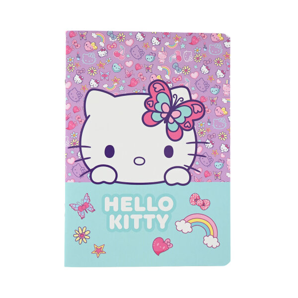 Schulheft A5,32,kariert, Design 3, HK pastell-pink VE6