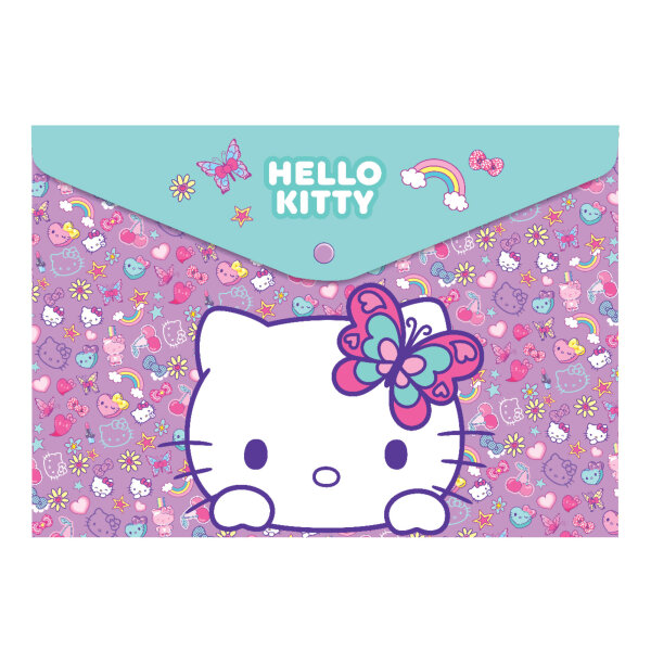 Dokumenten-Kuvert DIN A4 mit Druckknopf – Hello Kitty