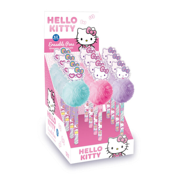Radierbare Stifte Pompon (Display 12St.) – Hello Kitty