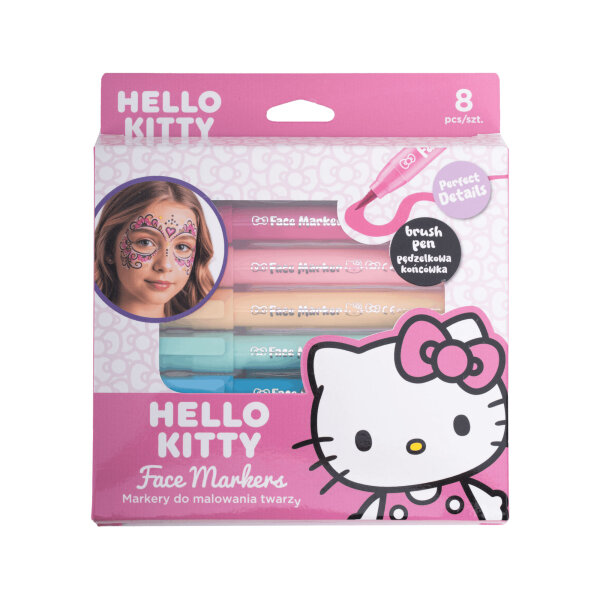 Schminkstifte: 8 Gesichtsmarker mit Pinselspitze – Hello Kitty
