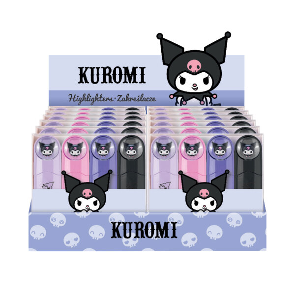 Textmarker 4 Farben, Kuromi Displ.12 Stk