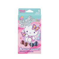 Glitzermarker 6 Pastell-Farben – Hello Kitty