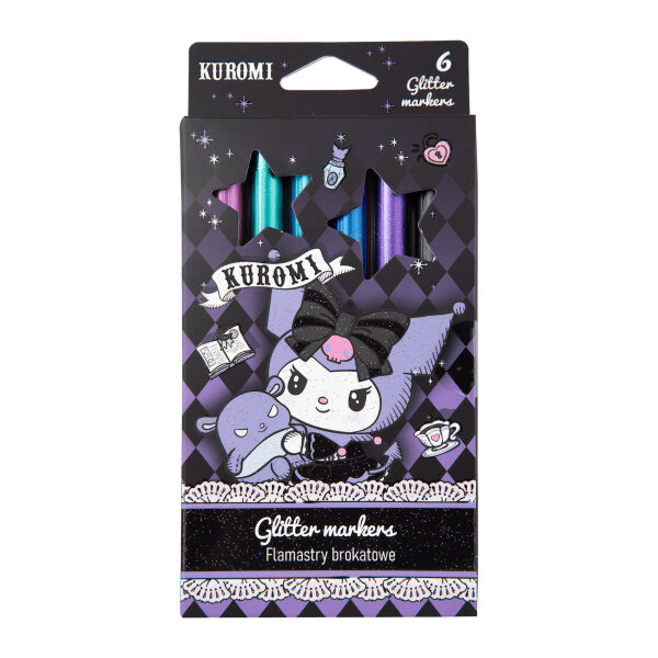 Glittermarker 6 Farben Kuromi VE20