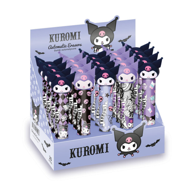 Einziehbarer Radiergummi Kuromi Displ. 20 Stk.
